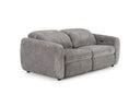 Brevig - Modern Grey Fabric Sofa w/ 2 Recliners