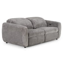 Brevig - Modern Grey Fabric Sofa w/ 2 Recliners