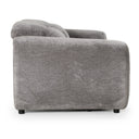 Brevig - Modern Grey Fabric Sofa w/ 2 Recliners