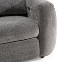 Brevig - Modern Grey Fabric Sofa w/ 2 Recliners