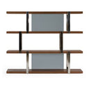 Solvang - Contemporary - Grey Glass + Walnut Rectangular Dining Table