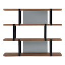 Brewer - Modern Walnut & Black Bookshelf