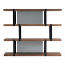 Brewer - Modern Walnut & Black Bookshelf
