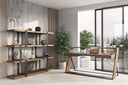 Brewer - Modern Walnut & Black Bookshelf