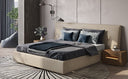 Palermo - Italian Modern Faux Concrete & Walnut Bedroom Set