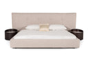 brittany - modern beige fabric bed