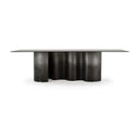 Atlan - Modern Camel Vegan Leather + Dark Gold Dining Chair