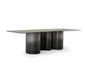 Thomas - Modern Grey Fabric + Pewter Dining Chair
