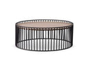 Makai Modern Walnut & Black Square Coffee Table