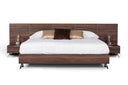 Brooklyn - Italian Modern Walnut Bed + Nightstands Set