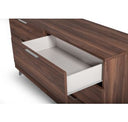 Lamont + Brooklyn - Modern Beige Fabric + Walnut 4-Piece Bedroom Set