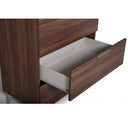 Brooklyn - Italian Modern Walnut Bed + Nightstands Set