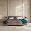 Palermo - Italian Modern Faux Concrete & Walnut Bedroom Set
