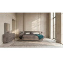 Bronx Italian Modern Faux Concrete & Grey 4-Piece Bedroom Set