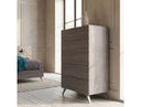 Bronx Italian Modern Faux Concrete & Grey Chest