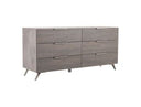 Bronx Italian Modern Faux Concrete & Grey Dresser