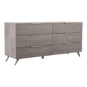 Bronx Italian Modern Faux Concrete & Grey Dresser
