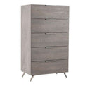 Bronx Italian Modern Faux Concrete & Grey Dresser & Mirror Set