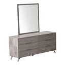 Bronx Italian Modern Faux Concrete & Grey Dresser
