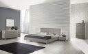 bronx italian modern faux concrete & grey bed
