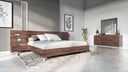 Brooklyn - Italian Modern Walnut Bed Set