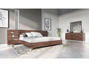 Brooklyn - Italian Modern Walnut Bed Set