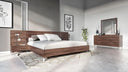 Brooklyn - Italian Modern Walnut Bed Set