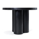Bruni - Modern Black Concrete Round Dining Table