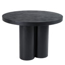 Bruni - Modern Black Concrete Round Dining Table