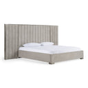 buckley - modern grey & black stainless steel bed