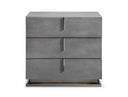 Buckley Modern Cracked Grey 3-Drawer Nightstand