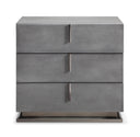 Buckley Modern Cracked Grey 3-Drawer Nightstand