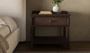 Maeve Nightstand Dark Brown