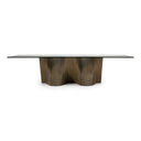 Byer - Modern Glass + Grey Ash Dining Table