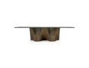 Byer - Modern Glass + Grey Ash Dining Table