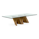 Byer - Modern Glass + Walnut Dining Table