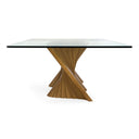 Byer - Modern Glass + Walnut Dining Table