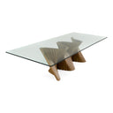 Byer - Modern Glass + Walnut Dining Table