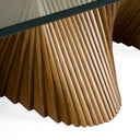 Byer - Modern Glass + Walnut Dining Table