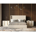 Byrne - Modern Off White Fabric Bed
