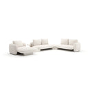 Overlap Sectional - 5-Piece Right-Facing - Crème Travertine by Caracole, view 4