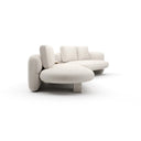 Overlap Left Bumper Sectional Ecru