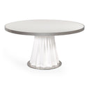 Cabaret Modern White Round Dining Table