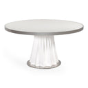 Cabaret Modern White Round Dining Table
