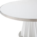 Cabaret Modern White Round Dining Table