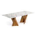 Cadence - Modern Walnut & Marble Dining Table