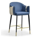 Calderon - Modern Brown & Beige Vegan Leather Counter Chair