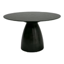 Calexico - Contemporary Black Wave Glass Round Dining Table