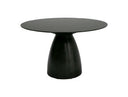 Calexico - Contemporary Black Wave Glass Round Dining Table