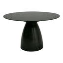 Calexico - Contemporary Black Wave Glass Round Dining Table